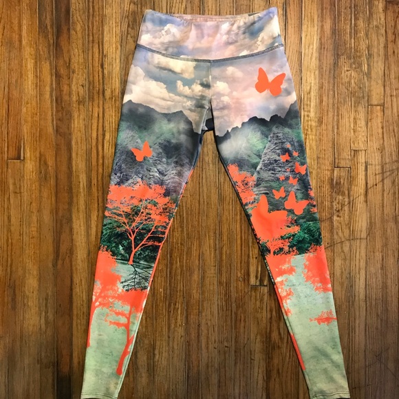 Onzie Pants - Onzie | Butterfly and Mountain Print Yoga Pant